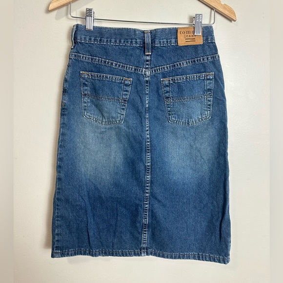 Vintage Tommy Hilfiger Size 3  Blue Denim Skirt - Picture 5 of 7
